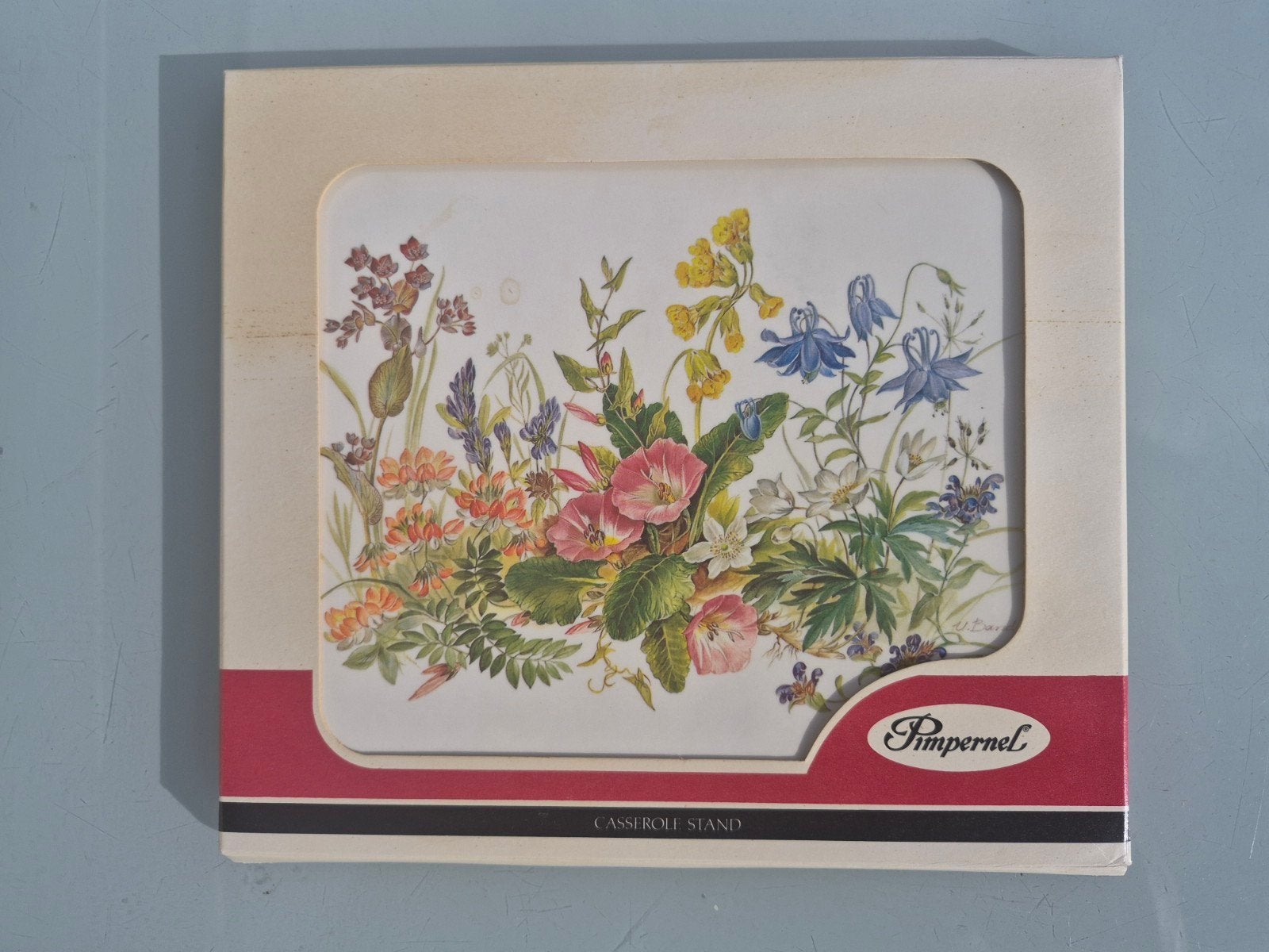 2 Vintage Pimpernel Meadow Flowers Pannenonderzetters, Verzenden