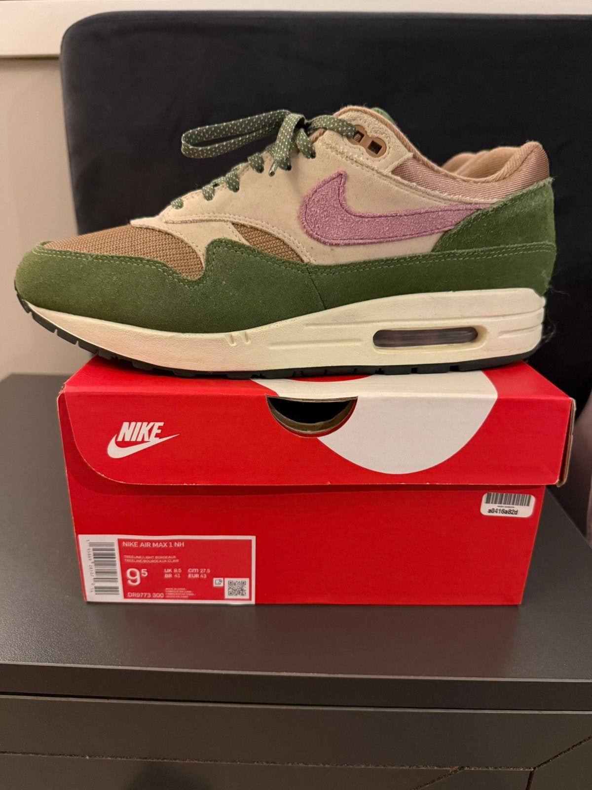 Nike Air Max 1 Treeline EU43, Kleding | Heren, Schoenen, Overige kleuren, Ophalen of Verzenden, Sneakers of Gympen, Zo goed als nieuw