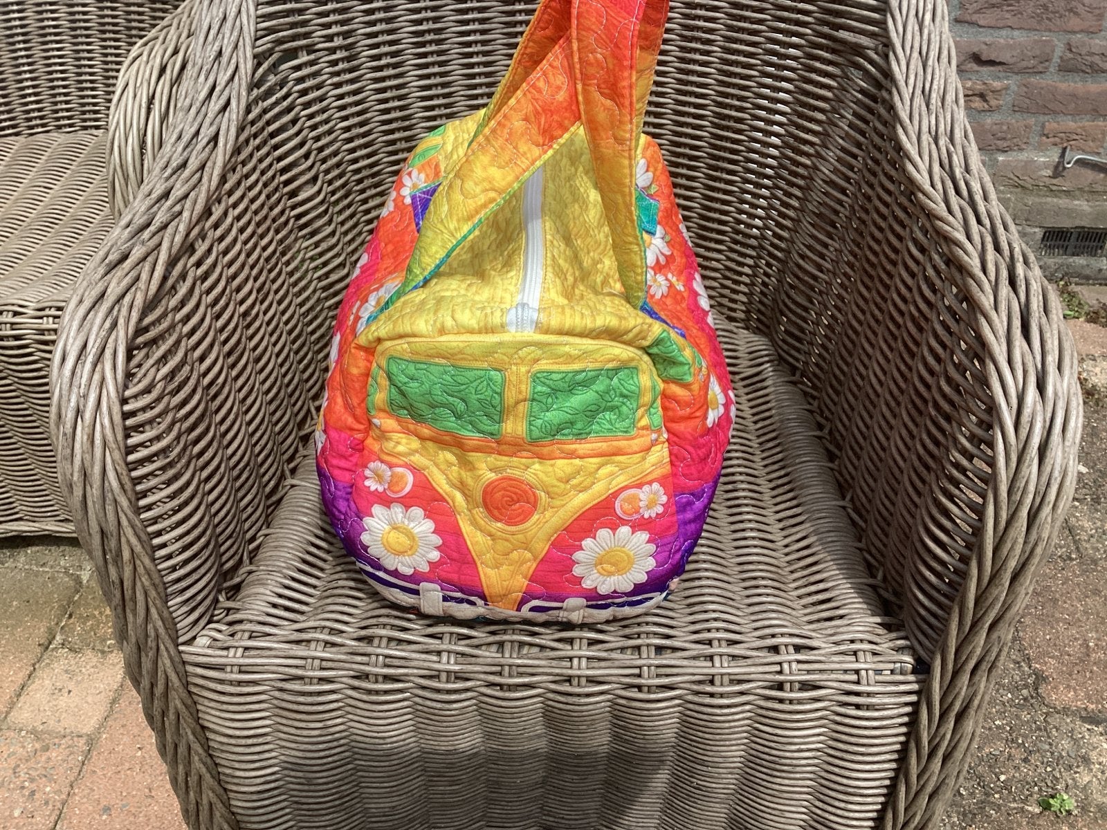 Super leuke strandtas nieuw boho flower power Ibiza Stijl, Ophalen of Verzenden, Nieuw, Overige kleuren, Overige typen