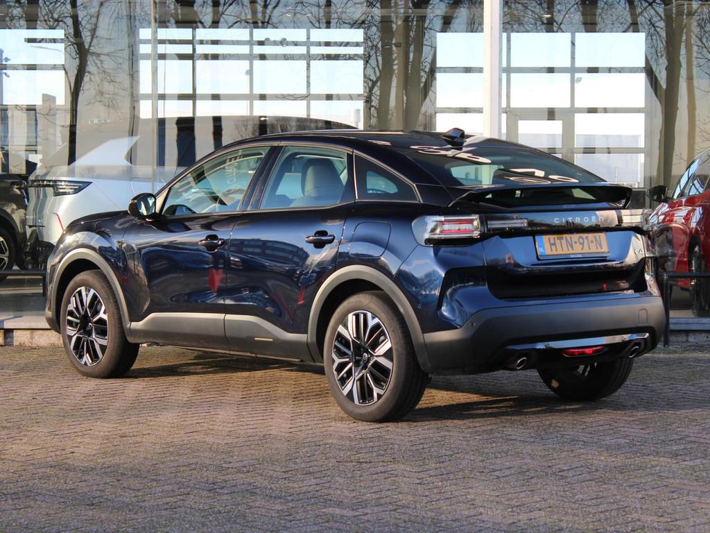 Citroen C4 HYBRID 145 BUSINESS | Automaat | Camera / Navi /, Auto's, Citroën, Gebruikt, 1199 cc, Blauw, Leder en Stof
