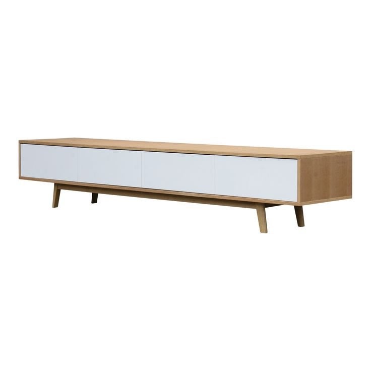 Vintage TV meubel Stan - Zen Lifestyle (240 cm), Ophalen, Nieuw, Eikenhout, 150 tot 200 cm