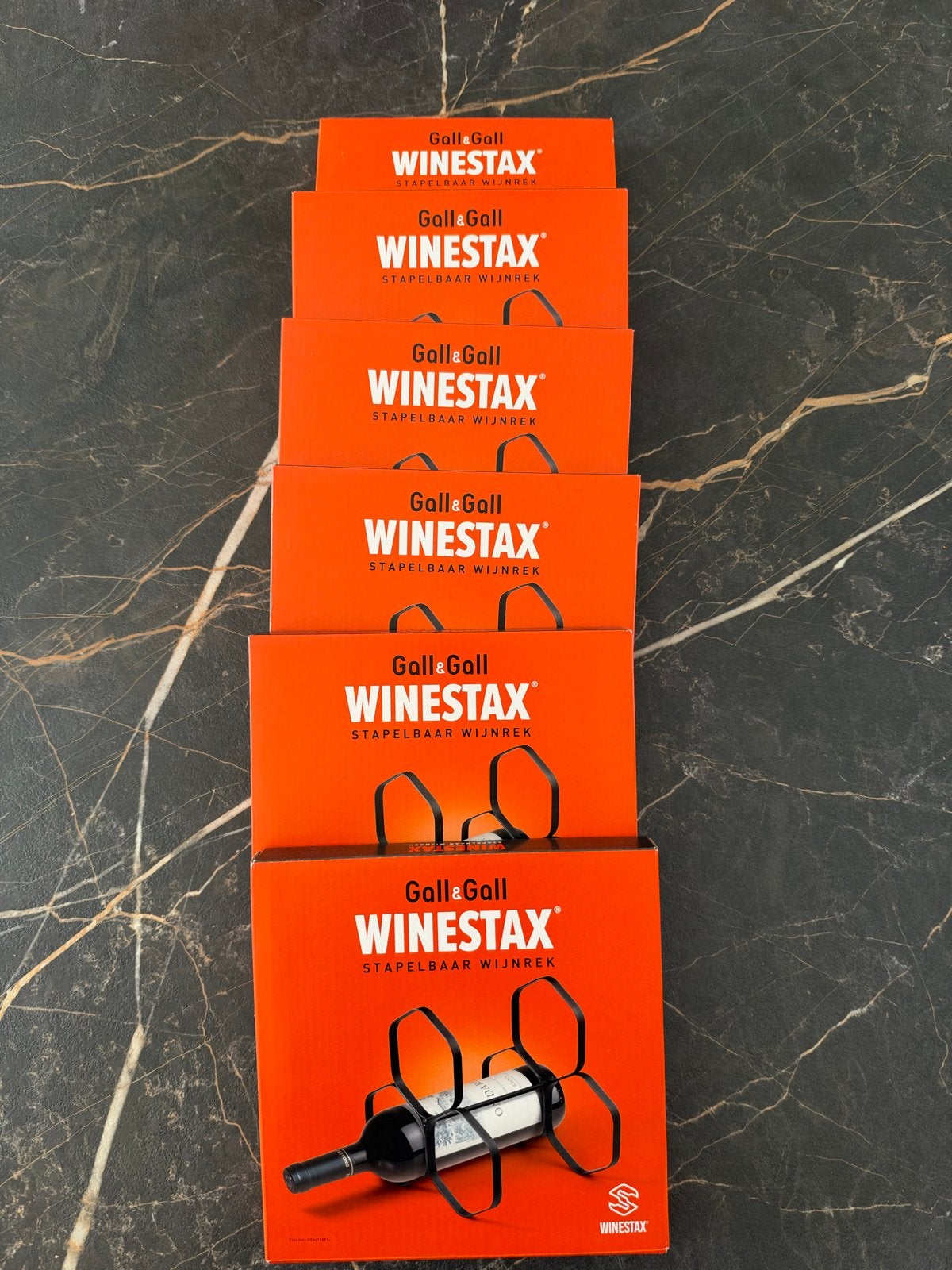 Gall & Gall WINESTAX Stapelbaar Wijnrek (6 stuks), 15 tot 25 flessen, Nieuw, Ophalen of Verzenden, Metaal