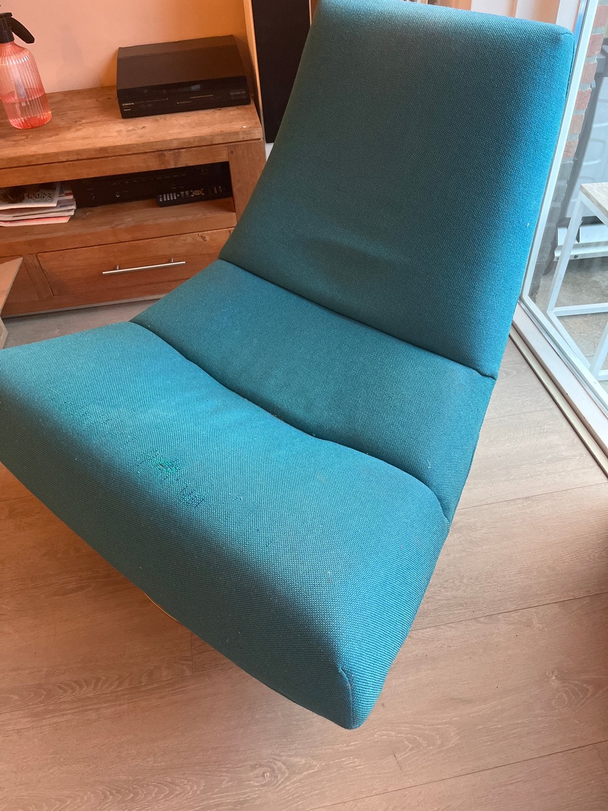 Montis Turquoise lounge stoel fauteuil, Ophalen, Modern design, Gebruikt, 75 tot 100 cm