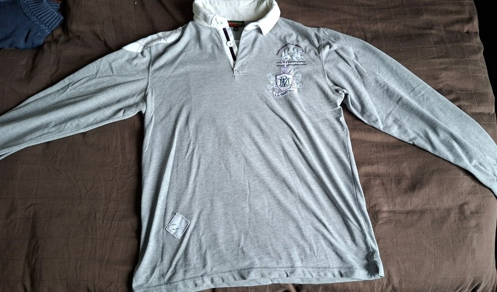 La Martina polo (long sleeves), Overige maten, Ophalen of Verzenden, Zo goed als nieuw, Grijs
