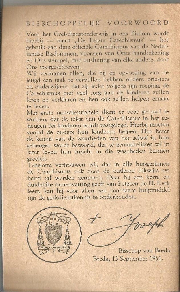 Catechismus der Nederlandse Bisdommen - Bisdom Breda, Gelezen, Ophalen of Verzenden, Christendom | Katholiek, Bisschop van Breda
