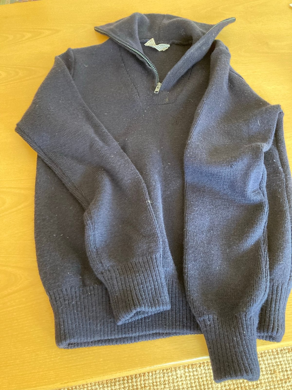 Donkerblauwe schipperstrui, Ophalen, Zo goed als nieuw, Overige maten, Blauw
