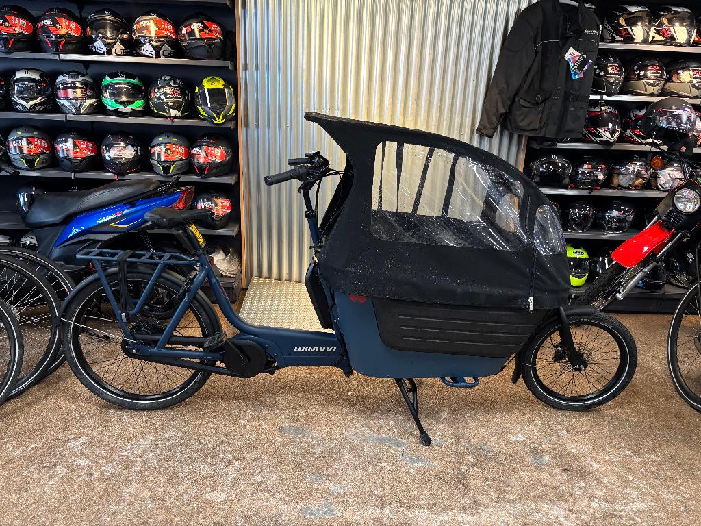 Winora e-bakfiets in nieuwstaat 2 jaar garantie, Ophalen of Verzenden, Zo goed als nieuw, 2 kinderen, Huif