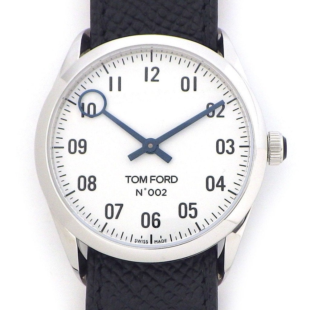 Tom Ford 002 horloge, Overige merken, Leer, Staal, Polshorloge