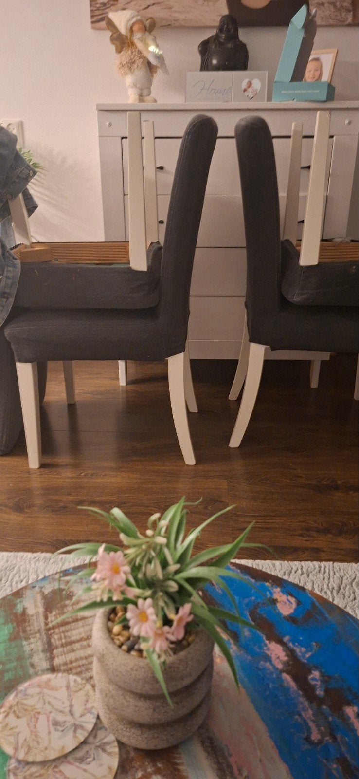 IKEA Henriksdal stoelen (4 stuks) met 4 wasbare hoezen, Ophalen, Gebruikt, Hout, Vier