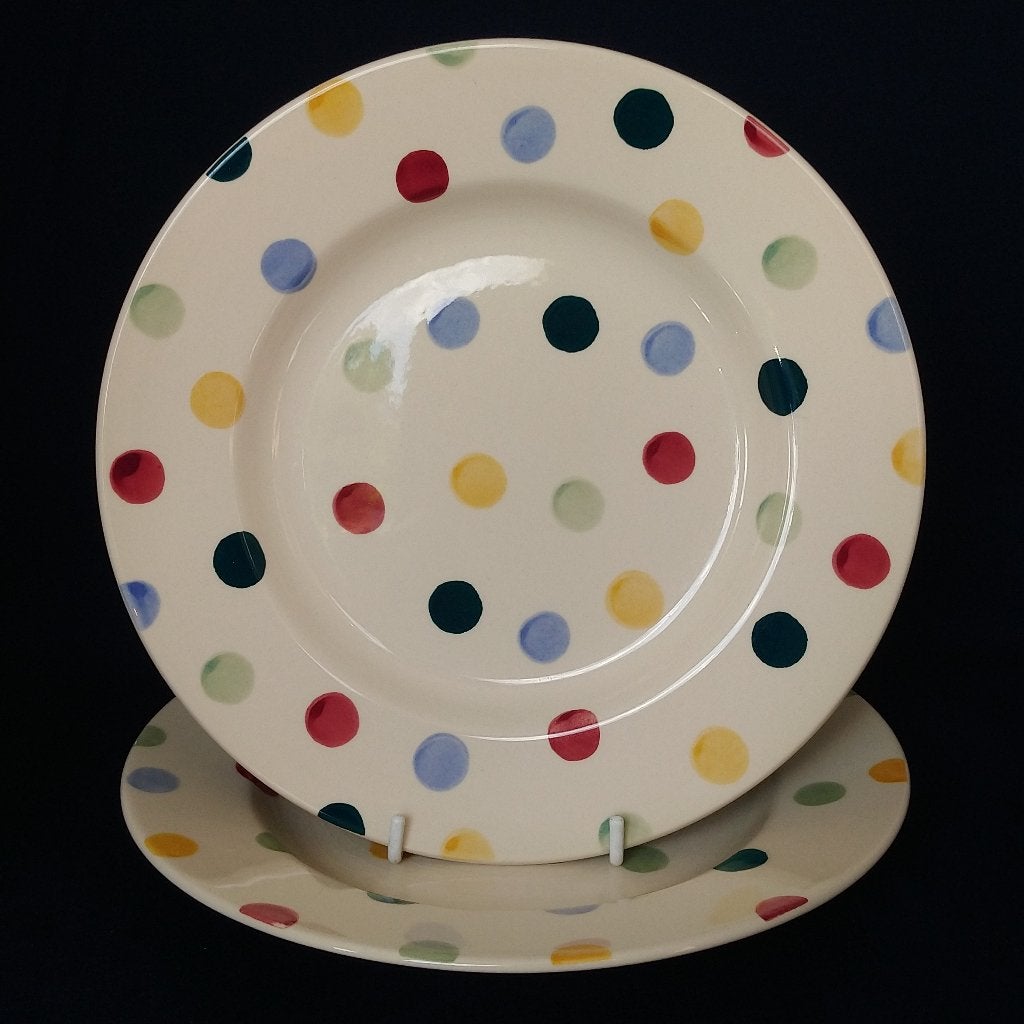 Emma Bridgewater Polka Dot - 2 ontbijtborden, Ophalen of Verzenden, Zo goed als nieuw, Emma Bridgewater, Bord(en)