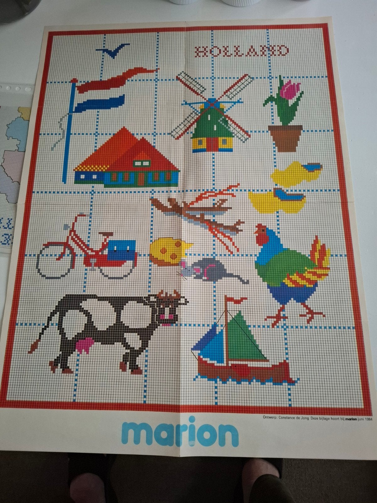 Holland poster in kruissteek, Ophalen, Nieuw, Handborduren, Patroon