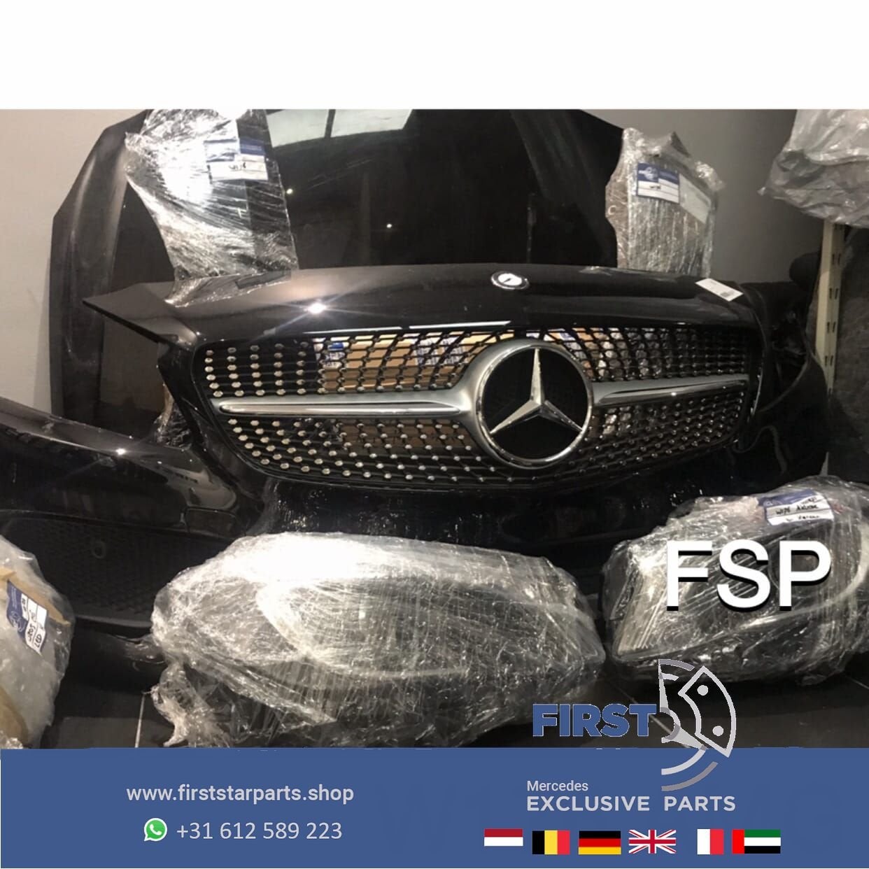 W176 FACELIFT AMG VOORKOP Mercedes A KLASSE COMPLEET FRONT 2, Gebruikt, -, Voor, Ophalen of Verzenden