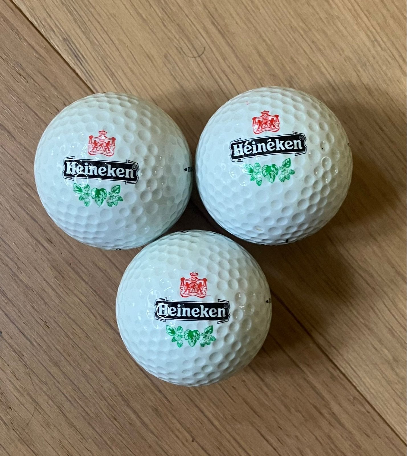 Heineken en Maxfli Golfballen - Set van 3, Sport en Fitness, Ophalen of Verzenden, Gebruikt, Bal(len), Overige merken