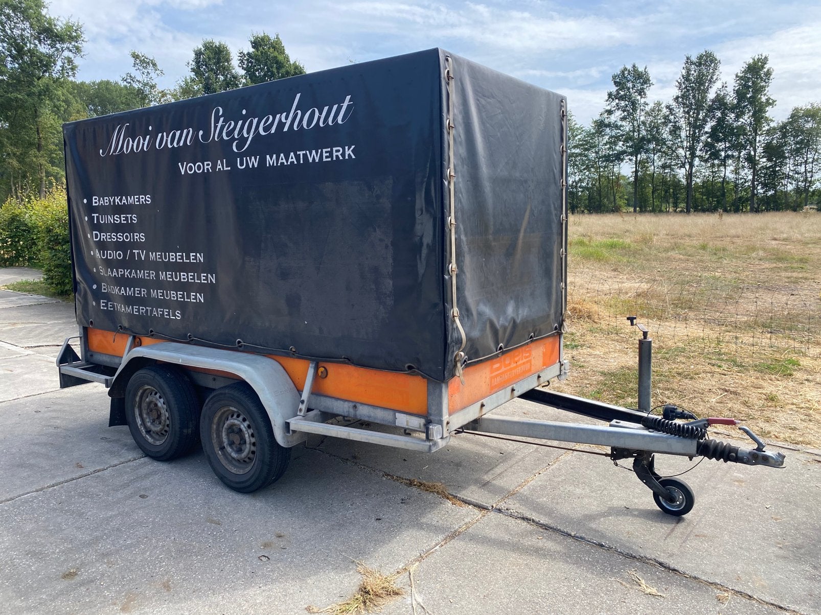 Nette degelijke Atec huif aanhanger, 2000kg, aanhangwagen, Auto diversen, Aanhangers en Bagagewagens, Ophalen, Gebruikt