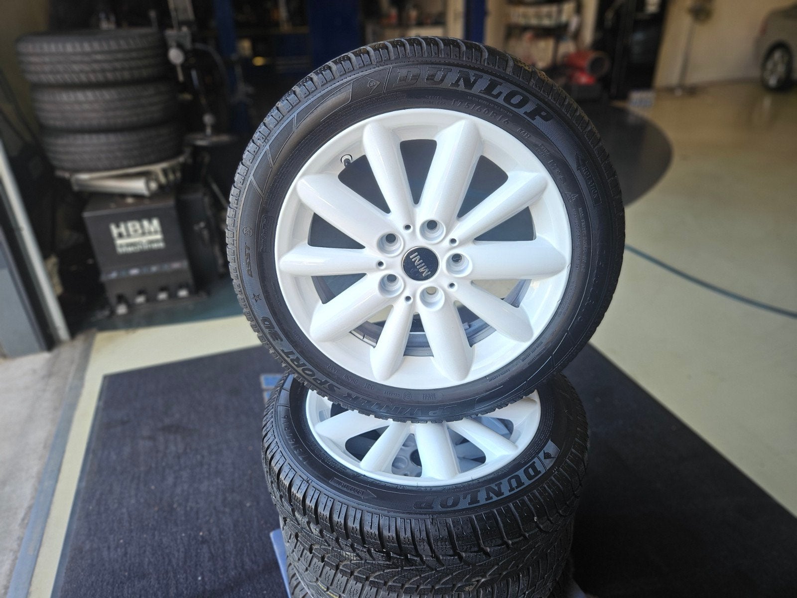 Mini Cooper velgenset winterbanden 5x112 175/60/16, Ophalen, Gebruikt, 16 inch, 175 mm