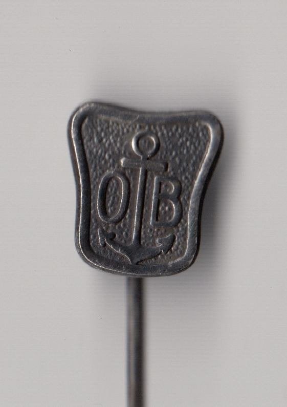 OB Zilver Scheepvaart speldje, Gebruikt, Niet vindbaar, Niet vindbaar, Speldje of Pin