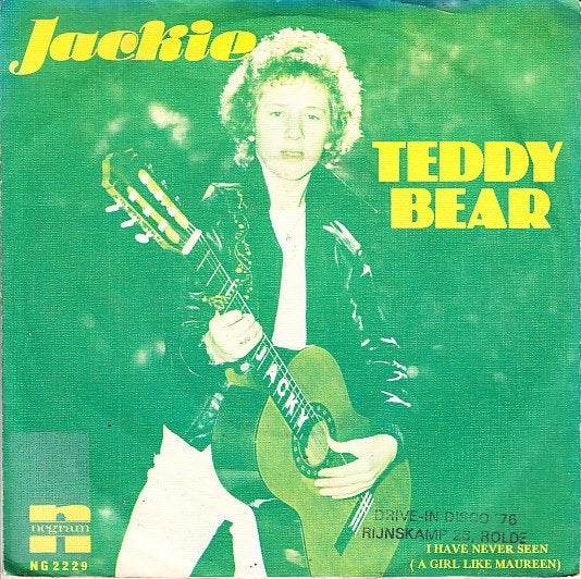 jackie - teddybear ( nlpop / 1977), Cd's en Dvd's, Vinyl Singles, Zo goed als nieuw, Pop, Beschermende buitenhoes, Fotohoes, Originele persing