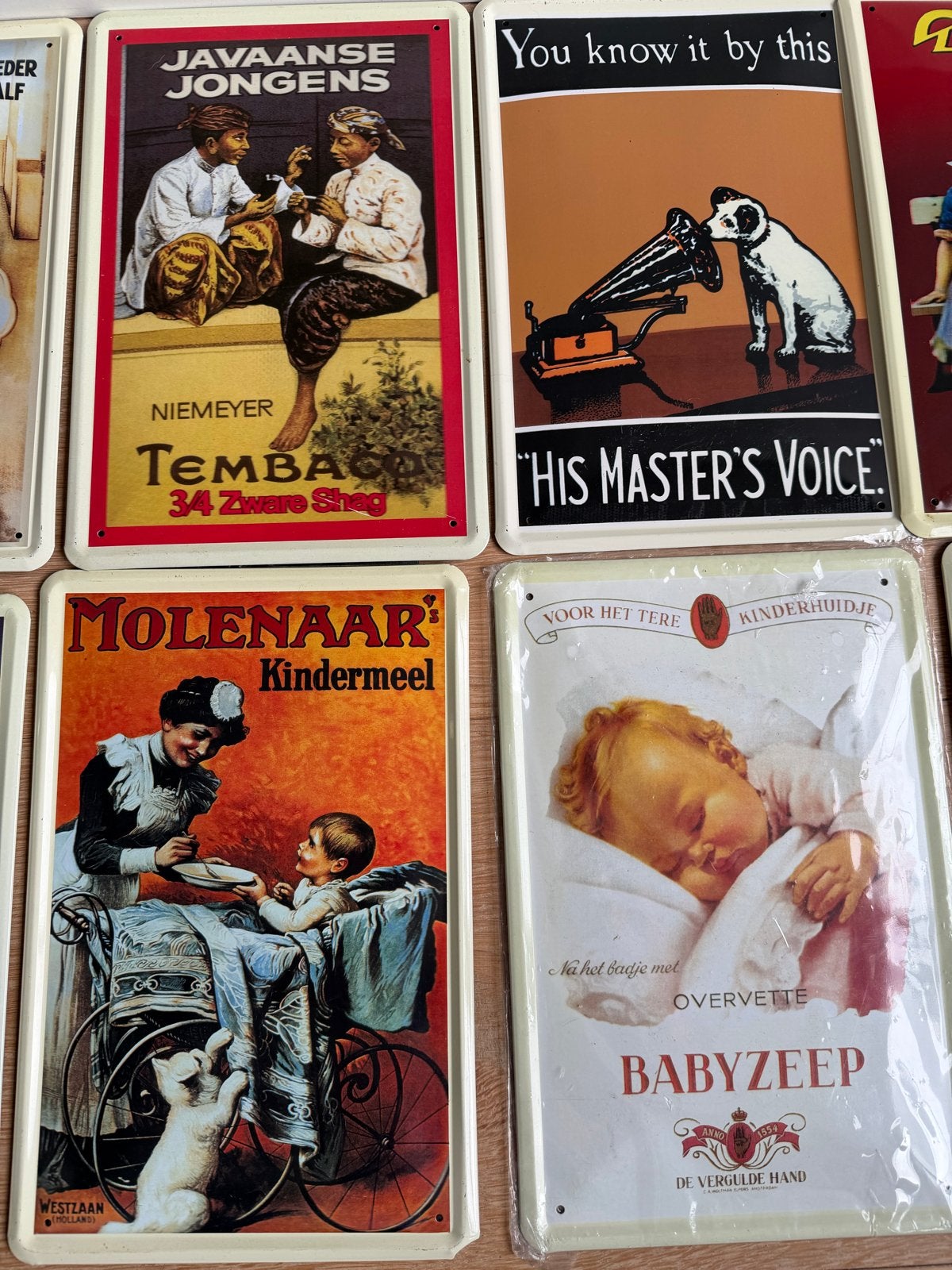 Vintage Serie Nostaligische Reclameborden, Ophalen of Verzenden, Gebruikt, Reclamebord
