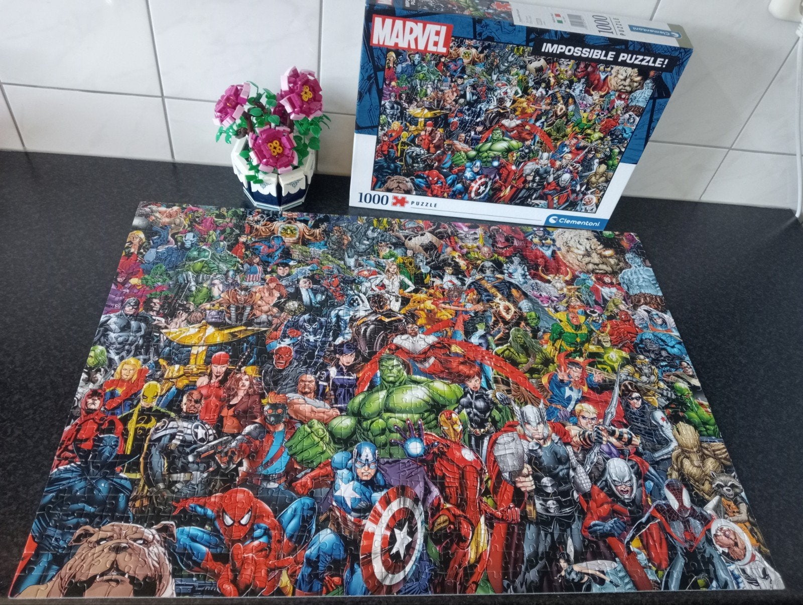 Clementoni Impossible Puzzel Marvel., Ophalen of Verzenden, 500 t/m 1500 stukjes, Gebruikt, Legpuzzel