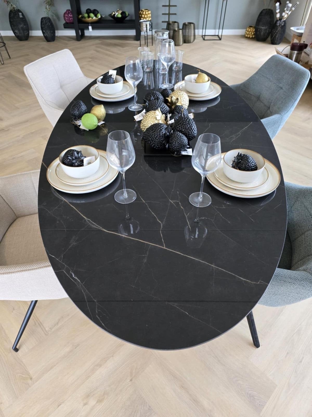 Nieuwe keramieken eettafel - Nero Ardi - 160x90, Ophalen, Nieuw, 50 tot 100 cm, Vier personen