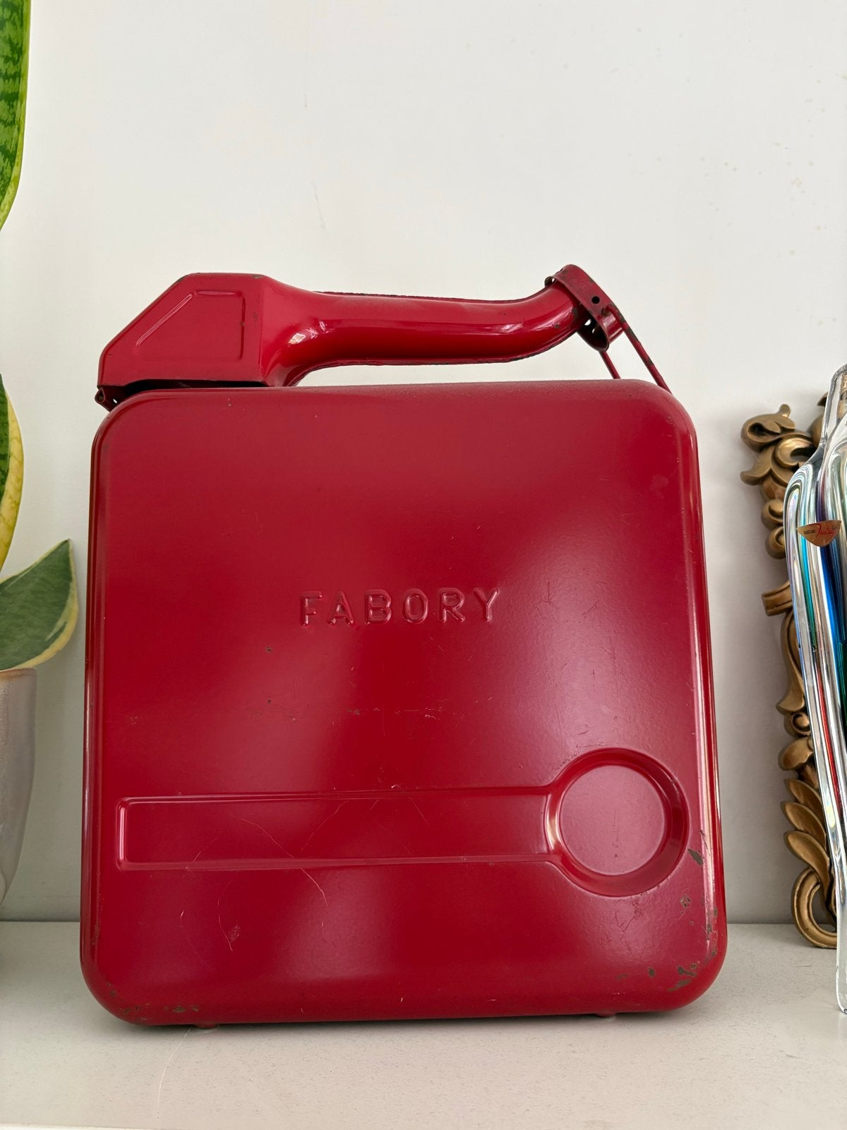 Vintage Rode Fabory Jerrycan - Jaren '60/'70 Industriële Sti, Ophalen of Verzenden