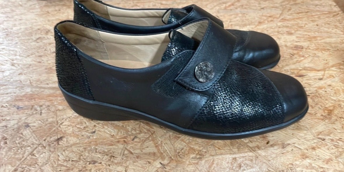 Solidus Hedda zwarte comfortabele schoenen, maat (43)9F, Ophalen of Verzenden, Zo goed als nieuw, Instappers, Zwart