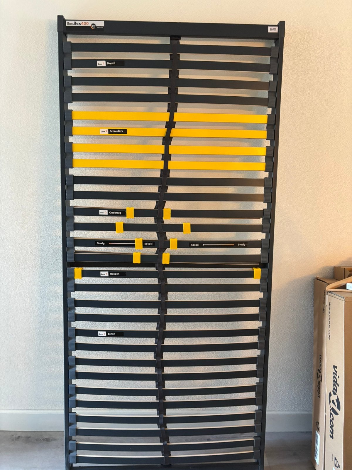 Lattenbodem 90-200 Bossflex 400, Huis en Inrichting, Slaapkamer | Matrassen en Bedbodems, Ophalen, 90 cm, Eenpersoons, Zo goed als nieuw