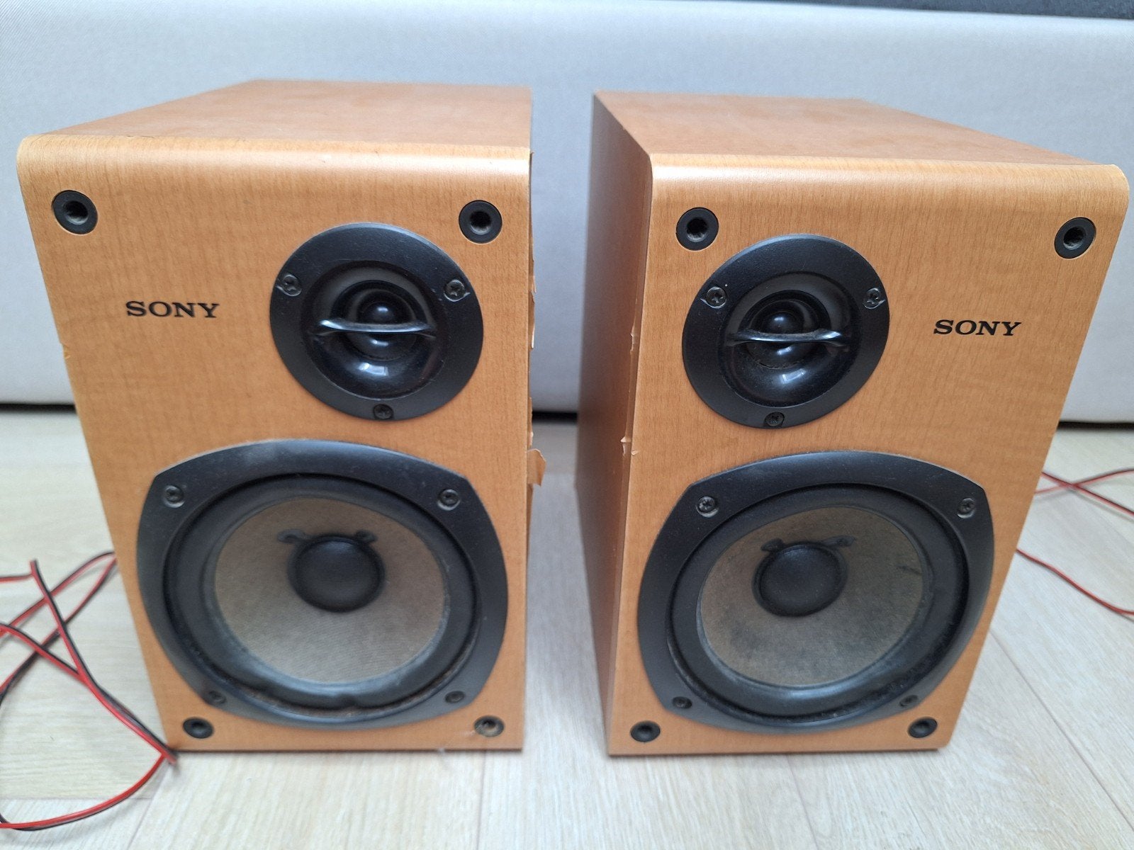 Sony SS-CCP1 Speakers 2.0 6ohm Hout, Ophalen of Verzenden, Zo goed als nieuw, Front, Rear of Stereo speakers, Sony