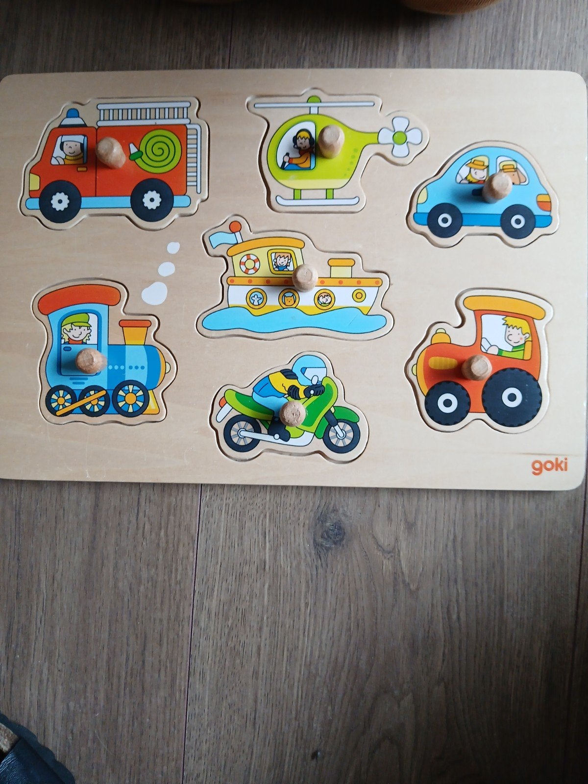 Goki Houten Voertuigen Puzzel voor Kinderen, Ophalen, Gebruikt, Overige typen