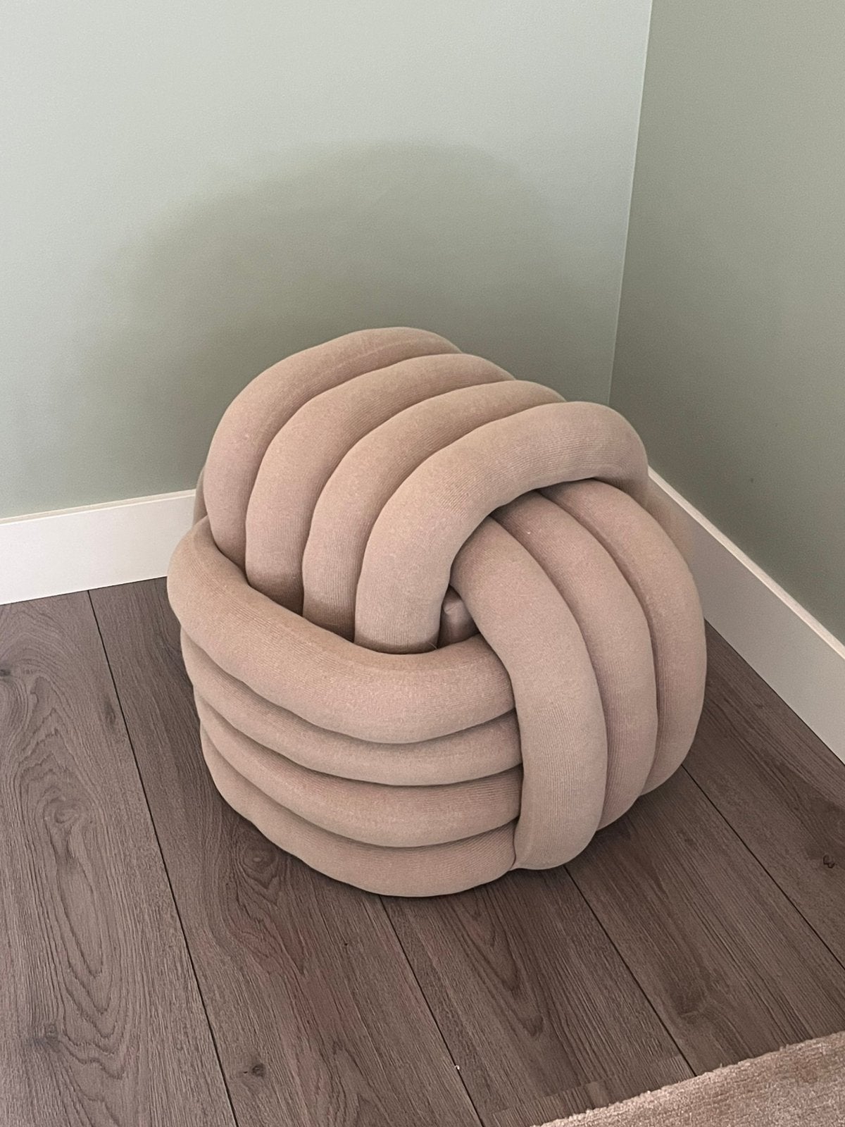 Westwing poef Twist beige, Huis en Inrichting, Minder dan 50 cm, Vierkant, Minder dan 50 cm, Ophalen of Verzenden