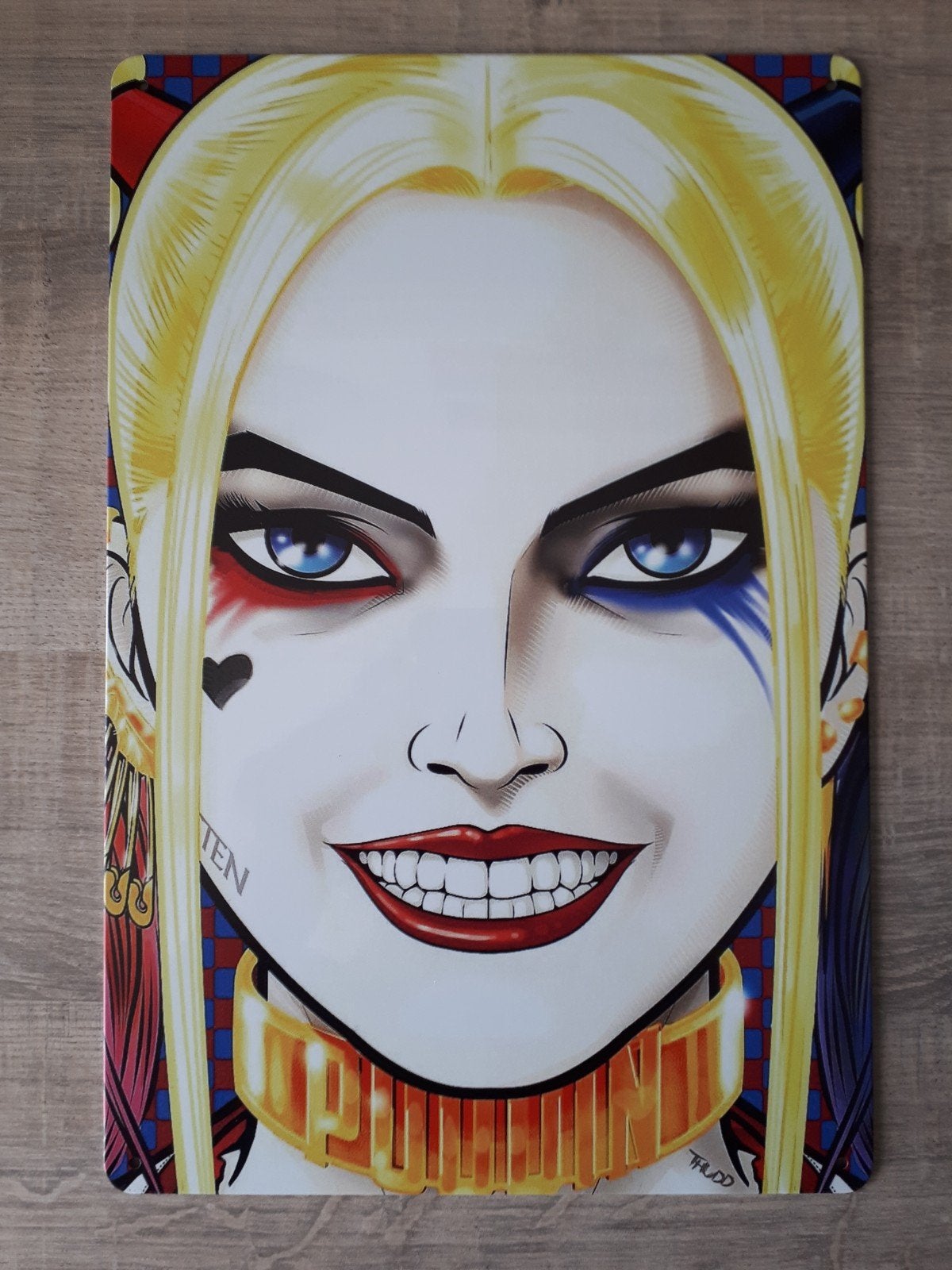 Harley Quinn 20x30 cm Metalen Reclamebord, Ophalen of Verzenden, Nieuw, Reclamebord