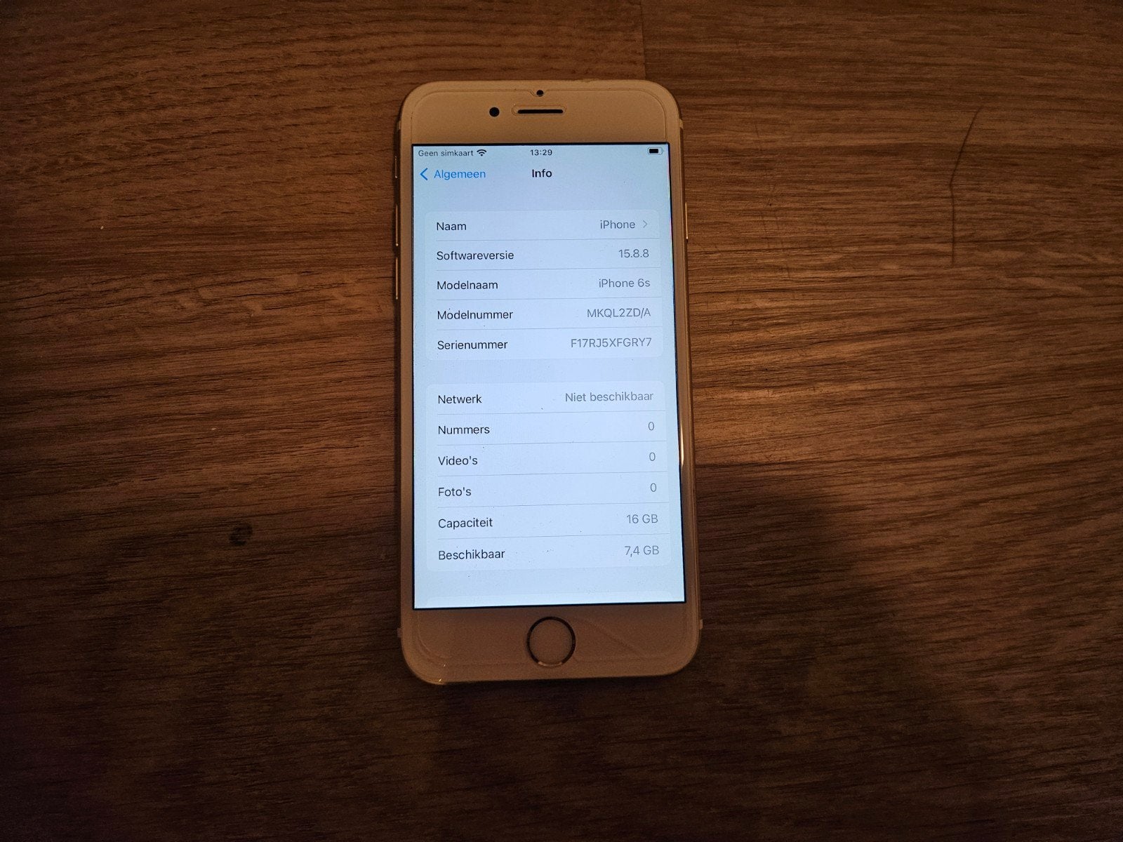 iphone 6s, Ophalen of Verzenden, 16 GB, IPhone 6S