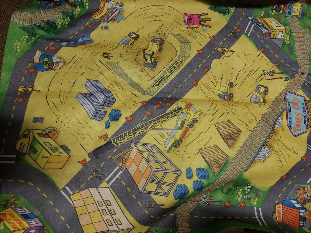 Speelkleed Bouwplaats met Wegen en Treinspoor, Kinderen en Baby's, Ophalen of Verzenden, Jongen of Meisje