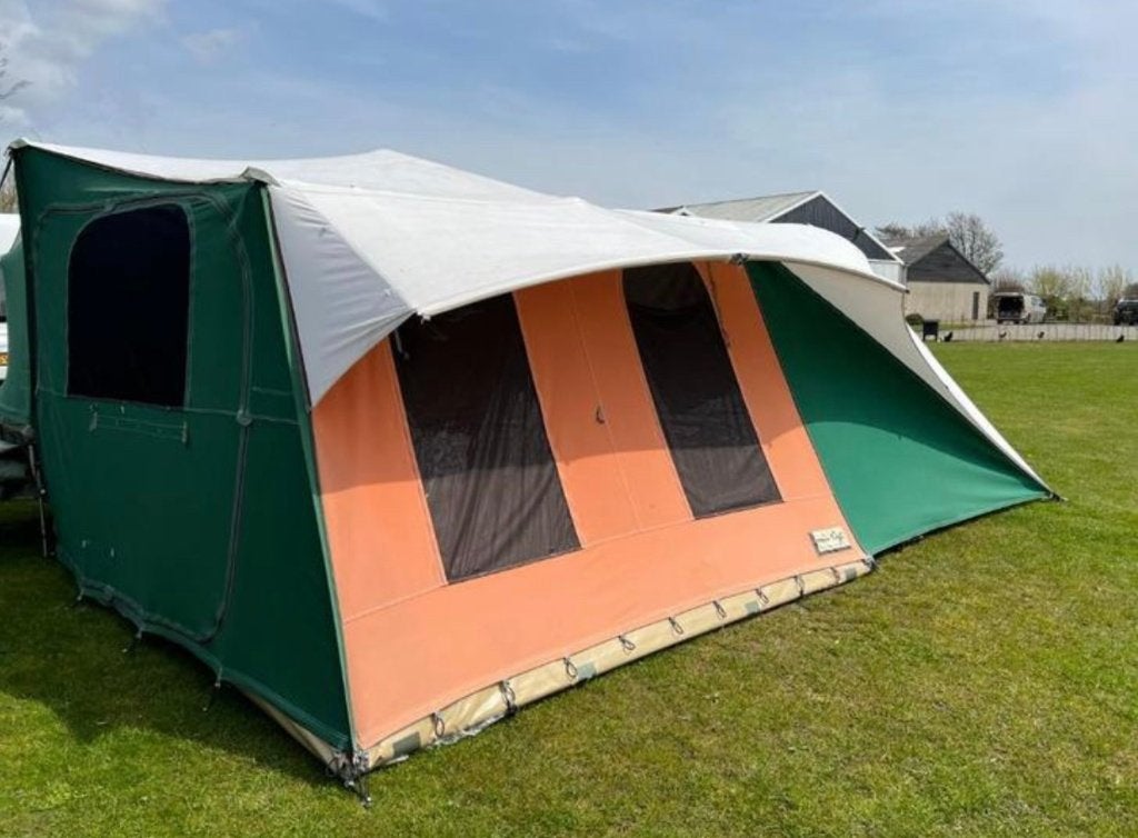 Holtkamper KyteXL Windforce 2016 met Kindertent XL, Caravans en Kamperen, Vouwwagens, Ophalen, Overige kleuren, Aanwezig, Meer dan 6