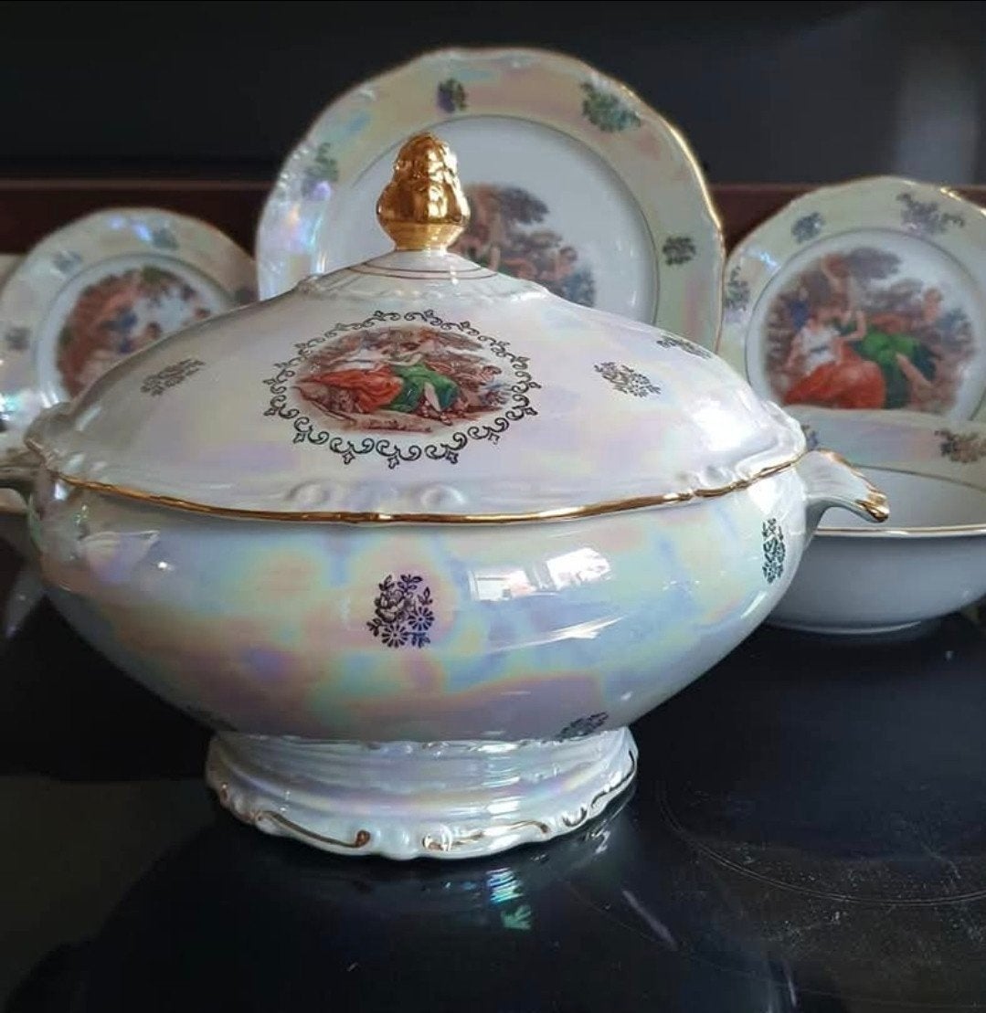 Prachtig dinerservies "Madonna" 6-persoon, Ophalen of Verzenden