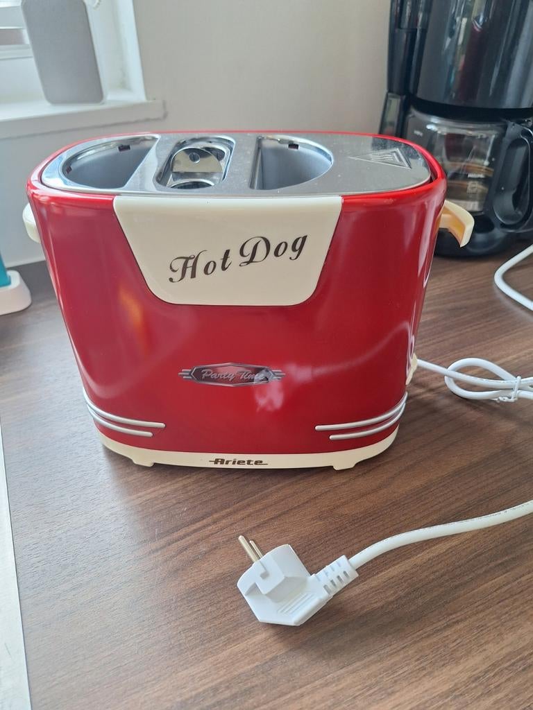 Ariete Party Time Hot Dog Maker - Retro Stijl, Overige typen, Ophalen of Verzenden, Zo goed als nieuw, Rood