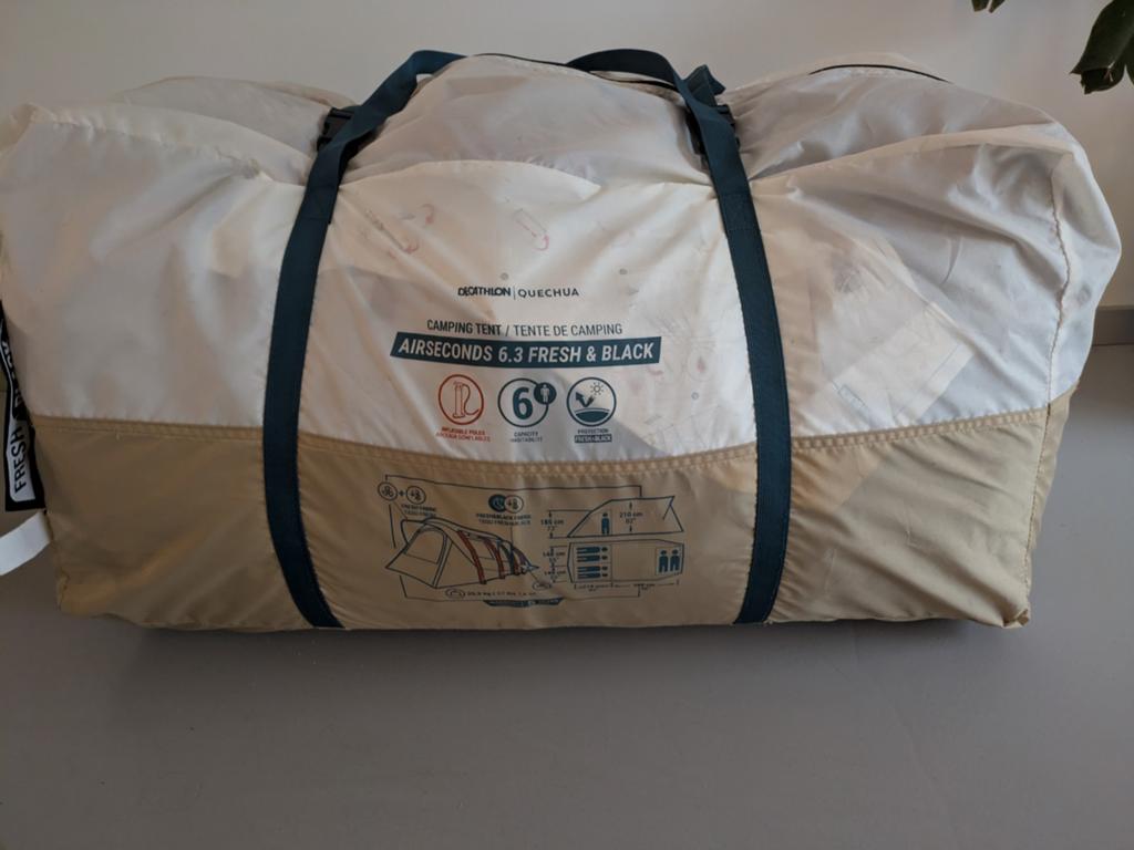 Quechua Air Seconds 6.3 Fresh & Black Tent, Ophalen, Gebruikt, Tot en met 6