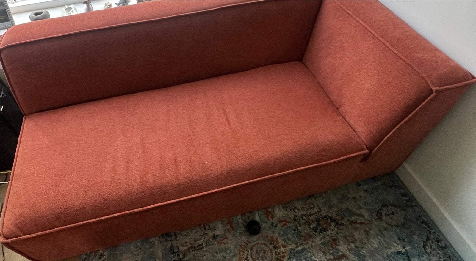 Nous living chaise longue in terracotta, Ophalen, Gebruikt, Eenpersoons, 150 tot 200 cm