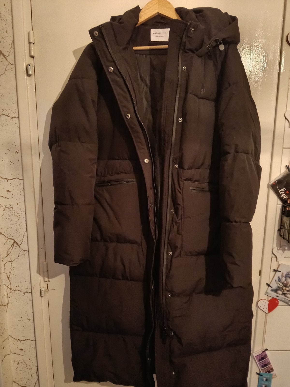mooie lange winter jas, Ophalen, The Sting, Zwart, Maat 46/48 (XL) of groter
