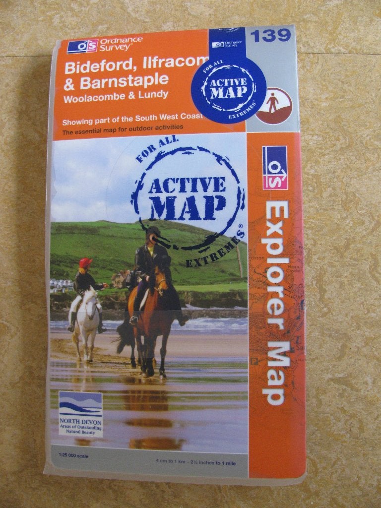 Ordnance Servey Explorer Map 139 Bideford Ilfracomb Barnstap, Boeken, Atlassen en Landkaarten, Verenigd Koninkrijk, 2000 tot heden