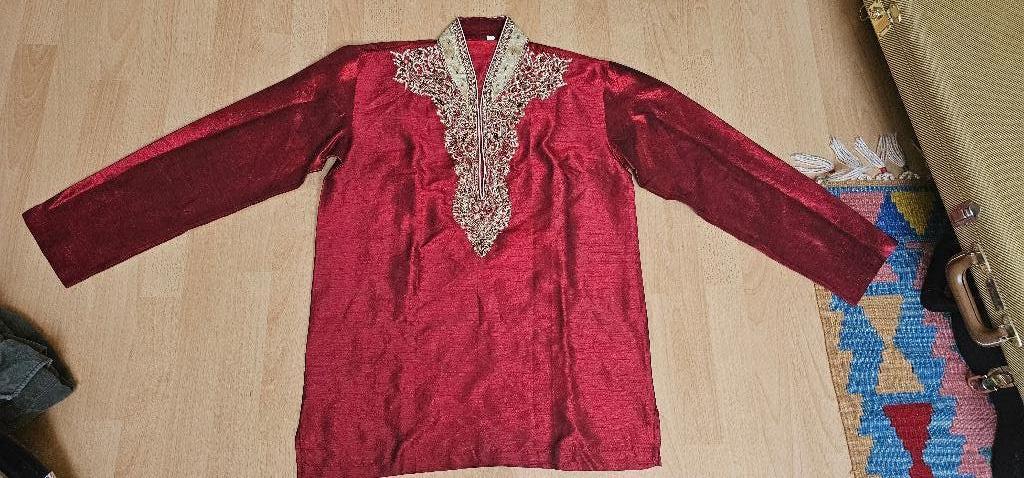 Traditional traditioneel India Indian bohemian shirt S, Kleding | Heren, Ophalen of Verzenden, Gedragen