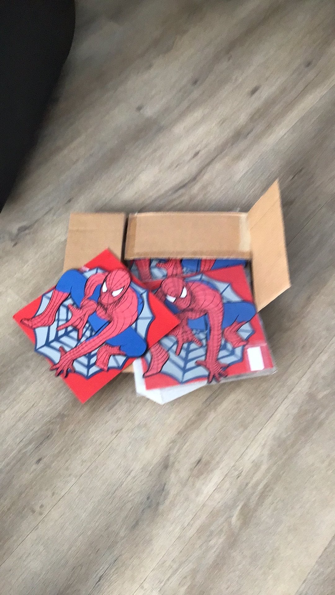 Want decoratie spiderman doos 6 stuks, Ophalen of Verzenden, Nieuw
