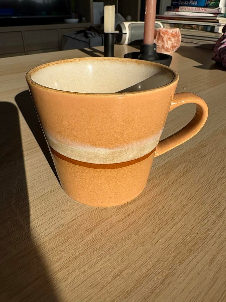HKliving 70's Ceramics Cappuccino mok, Ophalen, Keramiek, Zo goed als nieuw, Overige stijlen