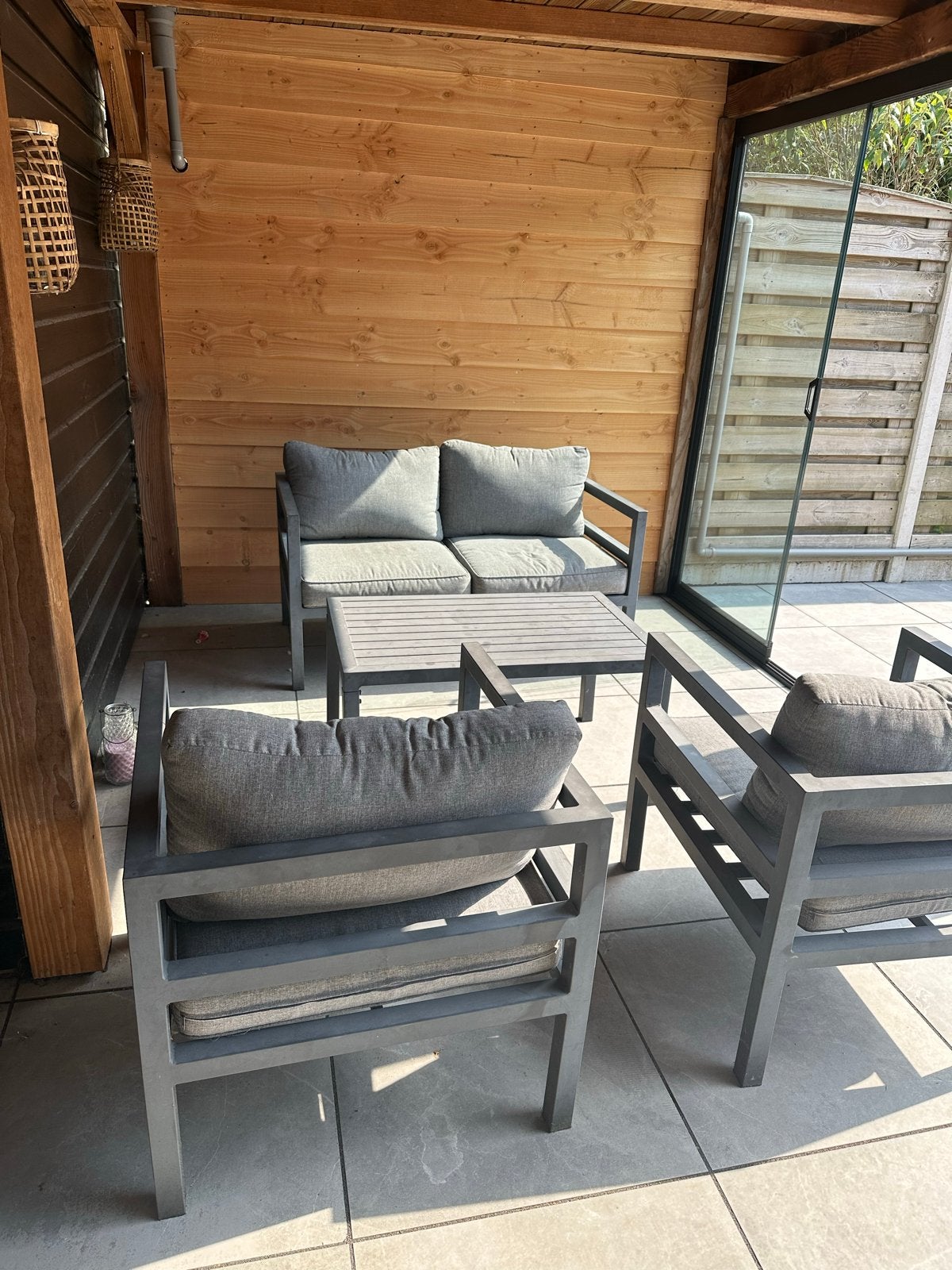 5-delige Intratuin loungeset, Ophalen, 4 zitplaatsen, Gebruikt, Aluminium