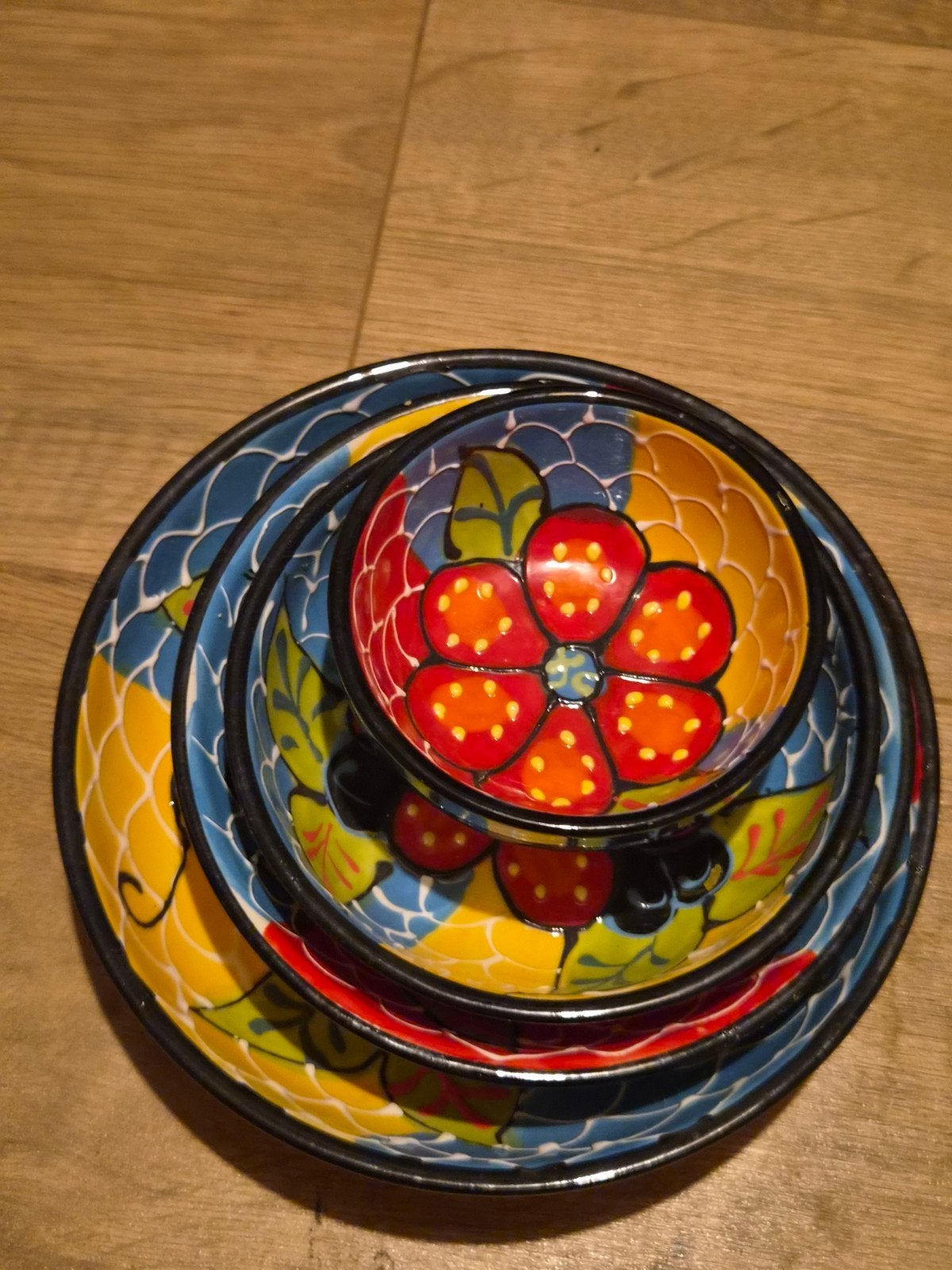 Delrio Salado Aardewerk schalen Set - Handgeschilderde, Overige merken, Ophalen of Verzenden, Overige stijlen, Aardewerk