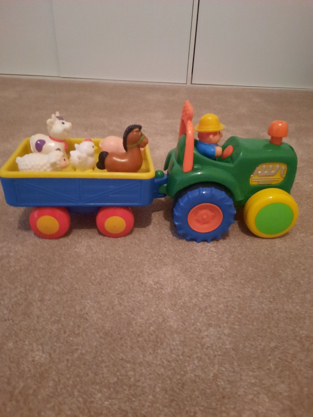 tractor met aanhanger  met dieren en geluid, Ophalen, Zo goed als nieuw, Auto of Voertuig
