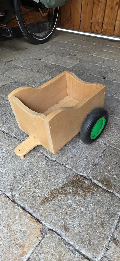 Houten karretje voor loopfiets of skelter, Kinderen en Baby's, Speelgoed | Buiten | Voertuigen en Loopfietsen, Ophalen of Verzenden