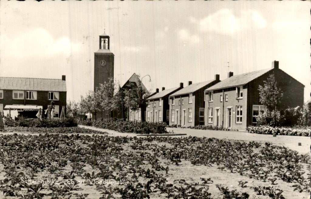 Scharendijke - Eb en Vloedstraat - Toren, Ophalen of Verzenden, 1960 tot 1980, Gelopen, Zeeland
