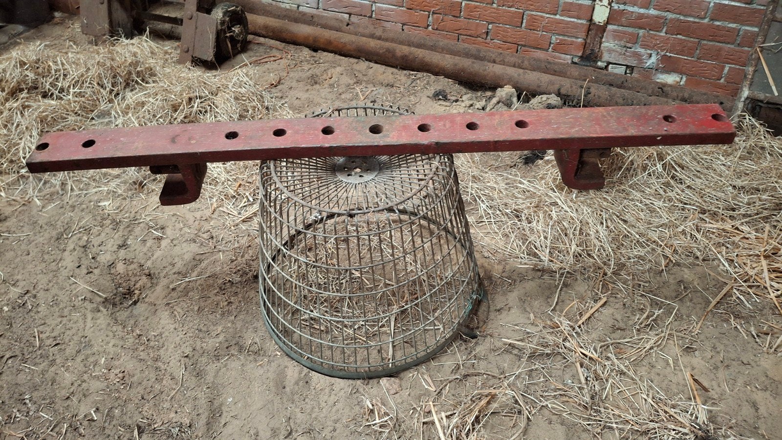 Gebruikte zware gatenbalk voor tractor, Ophalen, Gebruikt