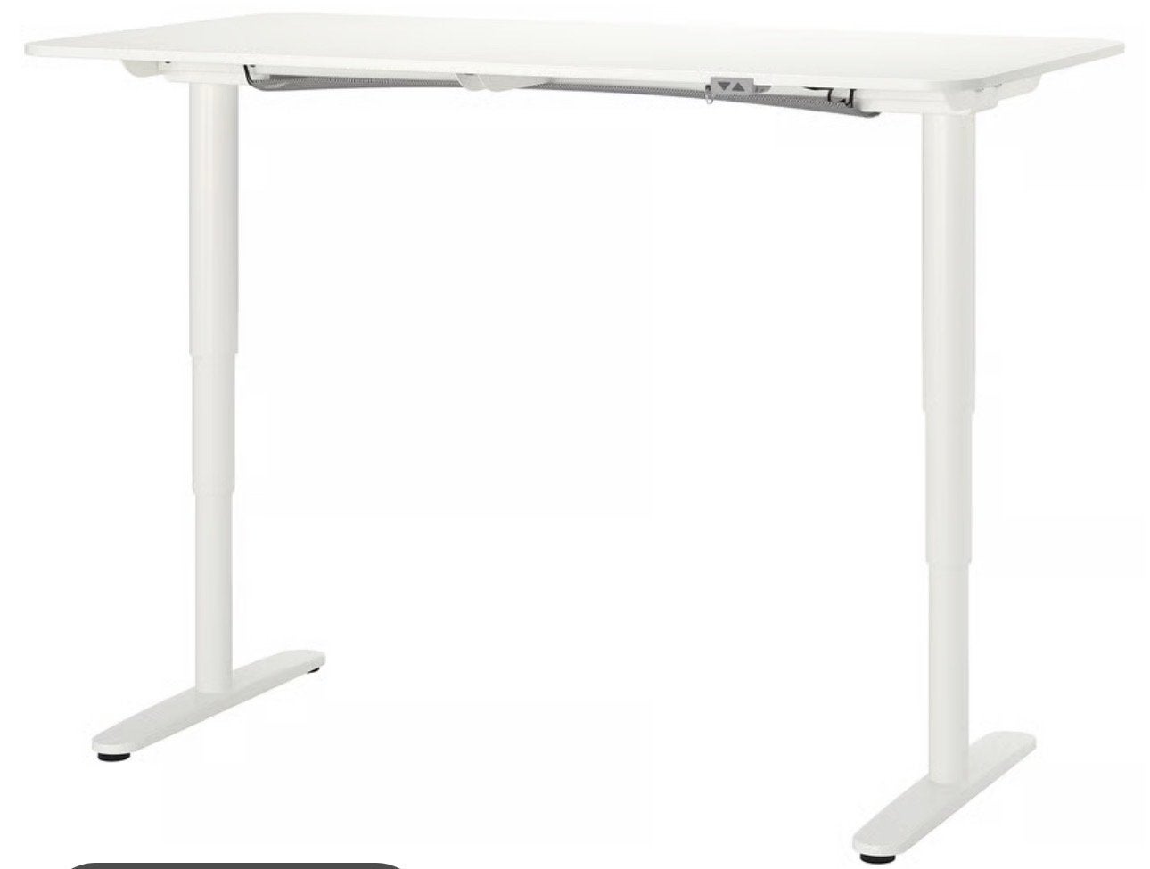 IKEA BEKANT elektrische Zit-sta bureau wit 160x80 cm, Zit-sta bureau, Elektrisch, Spaanplaat of MDF, Ophalen of Verzenden